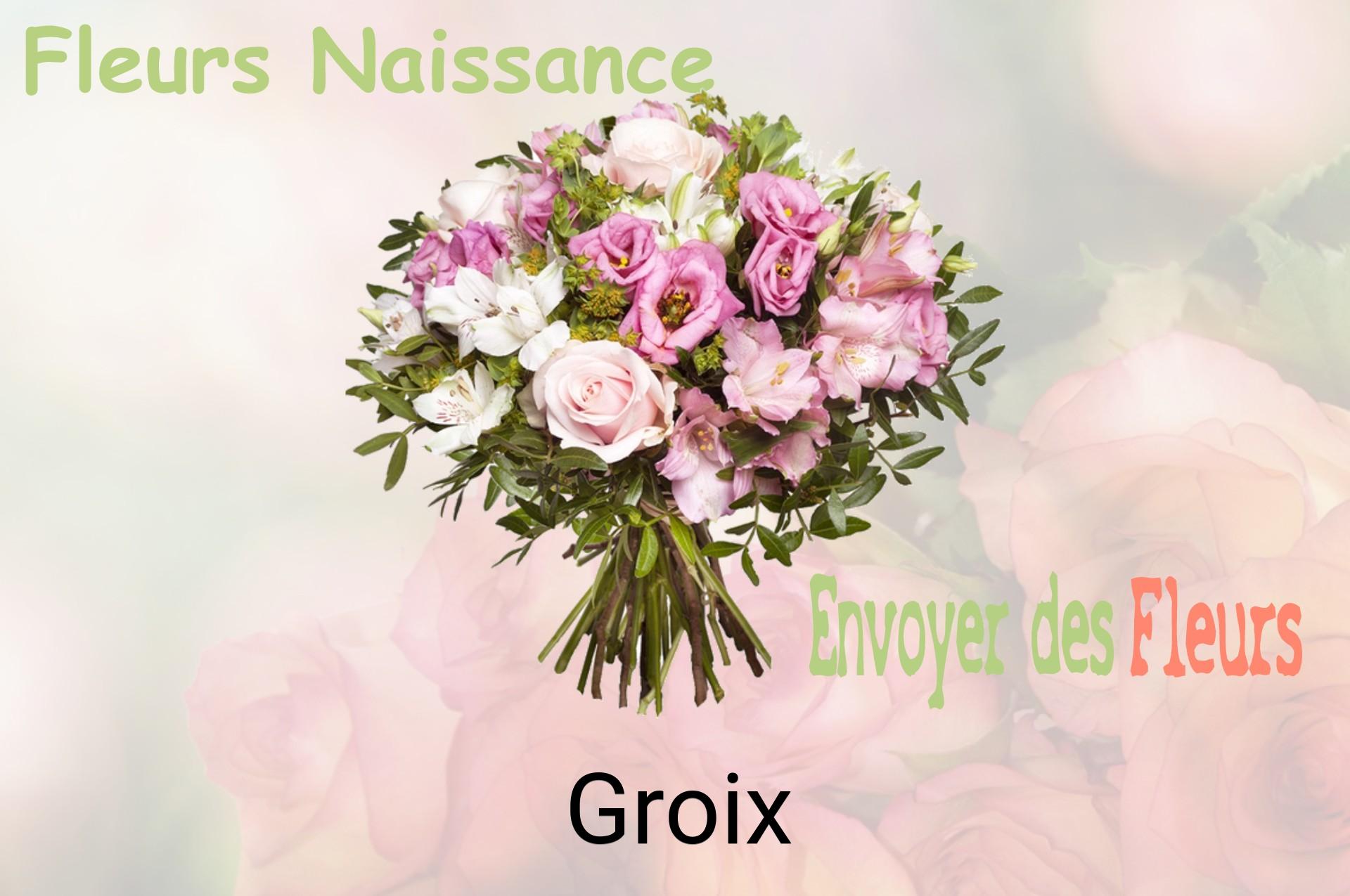 Bouquet de fleurs de naissance livré à Groix